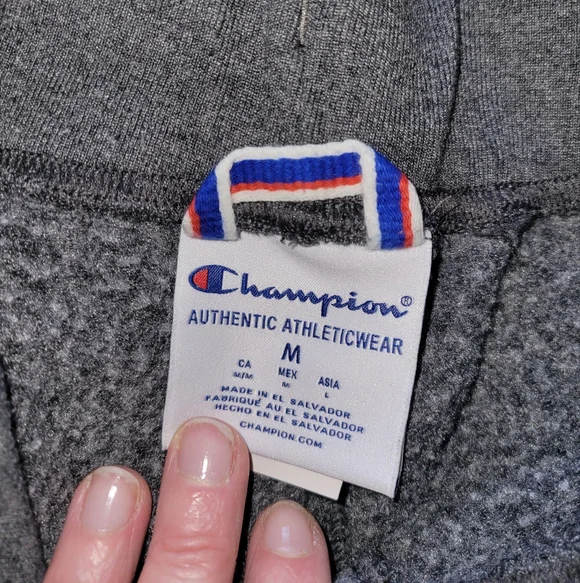 Champion Men's Gray Sweatpants with Drawstring - Picture 2 of 7